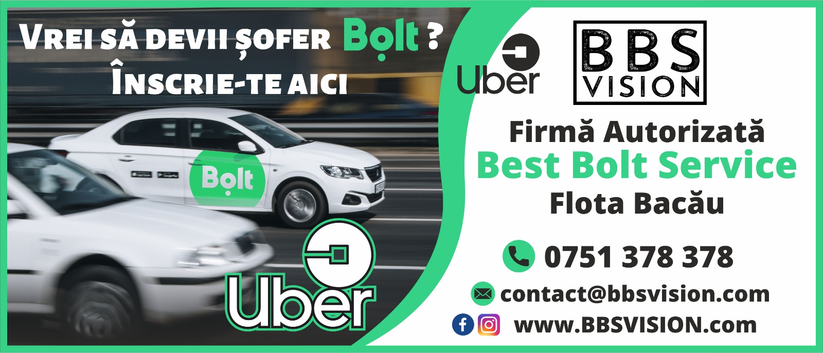 Uber/Bolt Service Bacau